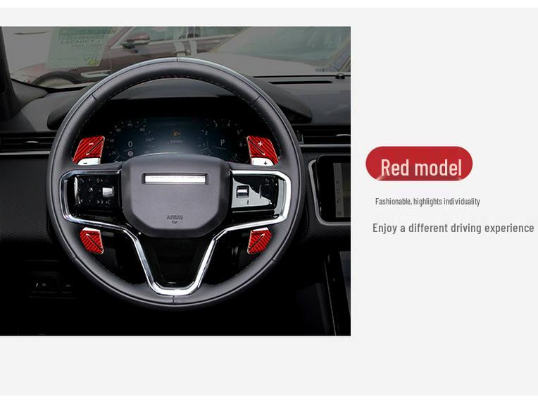 Real Carbon Fiber Steering Wheel Paddle Shifters for Land Rover Range Rover, Evoque, Discovery, and Velar