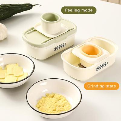 Ручная чеснокорезка, слайсер для огурцов, многофункциональный кухонный гаджет из нержавеющей стали, компактная чеснокодавилка, терка для имбиря