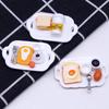 Oohouse Кукольный домик Завтрак Миниатюрный набор: Гамбургер, Яйцо, Кофе, Поднос, Чашка, Ложка - Реалистичная Игрушечная Модель для Съемки.