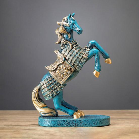 Имитация фигурки лошади Реалистичная миниатюрная пони Смола Статуэтка Скульптура животного Украшение Орнамент Подарок на новоселье