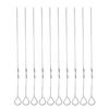 Barbecue Skewer Flat Long Reusable Stainless Steel Kebab Sticks for Meat Vegetable Grilling 10pcs