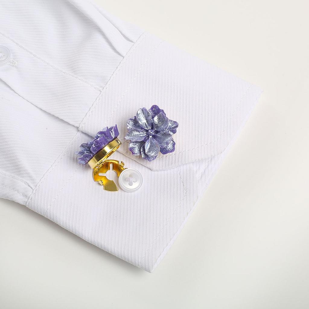 2 шт./компл. Цветы запонки пуговицы крышка на рубашку милый элегантный гардения пуговицы зажим подходит для смокинга рубашка украшение одежды