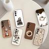 C-Coffee Латте-арт Чехол для телефона Samsung S25,S24,S21,S22,S23,S30,Ultra,S20,Plus,Fe,Note,10,9,5G Черная крышка