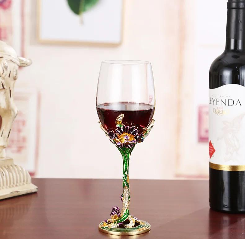 Glass Red Wine Goblet European Style Wine Rack Home Decoration Wine Glasses Suit Wedding Gift