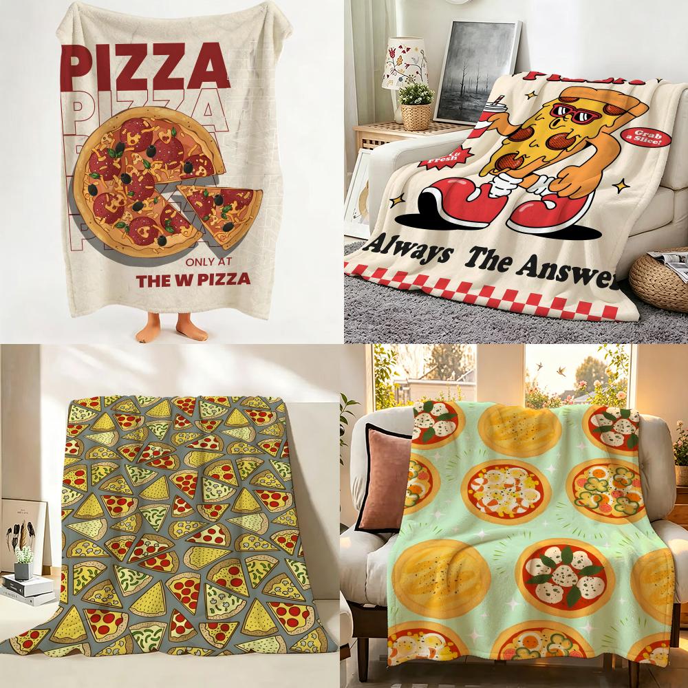 Food P Pizza H Hut Throw Flannel Throw Blanket Suitable for Sofa Living Room Bedroom
