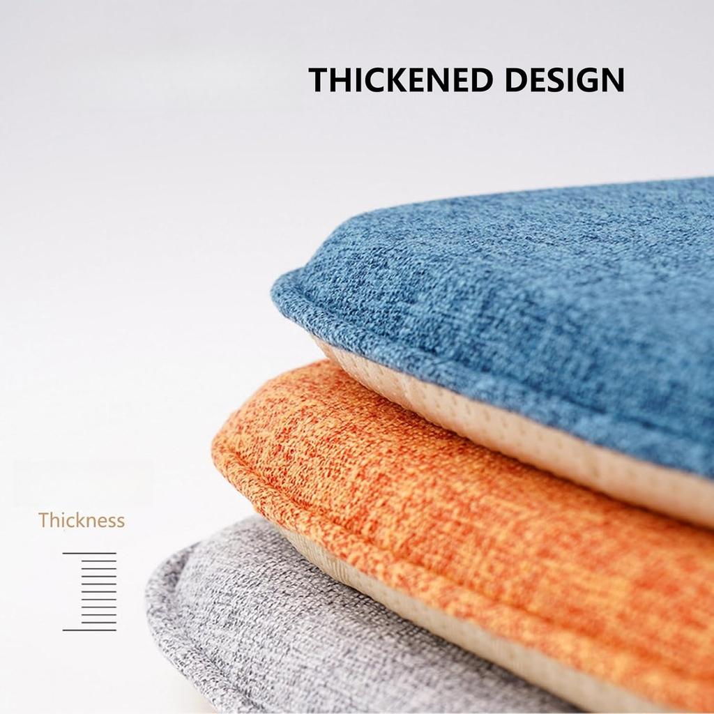 Modern Style Solid Color Cotton Linen Chair Cushion with Ties for Dining Chairs Kitchen Dining Chair Pad Cojines Decorativos