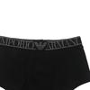Emporio Armani FW22 Мужские боксеры с жаккардовым поясом с логотипом-буквой Черный 1113892-F7290-0020