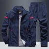 Casual Windproof Running Sets Sportswear Men's Jogging Sport Jacket+Pants Sweatsuit Plus Size Breathable Workout Clothes