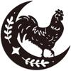 1 шт. Железное Настенное Искусство Петух Матовое Покрытие для Переднего Крыльца Гостиной Кухни 280x280x1мм
