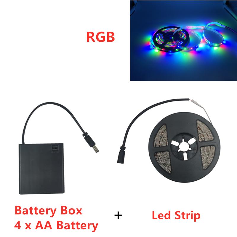 Battery 5V USB LED Strip 2835 DC LED Light Flexible 50CM 1M 2M 3M 5M white warm Waterproof TV Background Lighting Night light