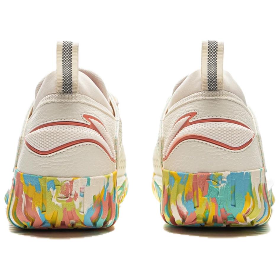 Li Ning BadFive 3 Low Синтетическая кожа, Амортизация TPU, Износостойкие Низкие Баскетбольные кроссовки Унисекс Бежевый ABFU005-72