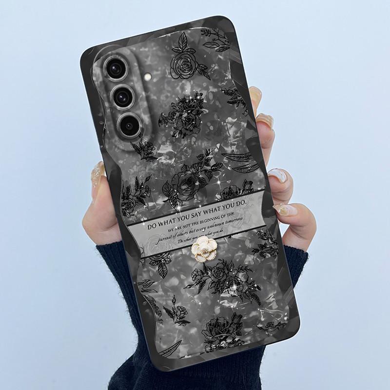 Для Samsung Galaxy A37 A57 5G Чехол Модный Минимализм Масляная Живопись Цветок Силиконовый Мягкий Корпус Новый Дизайн Ударопрочная Задняя Крышка