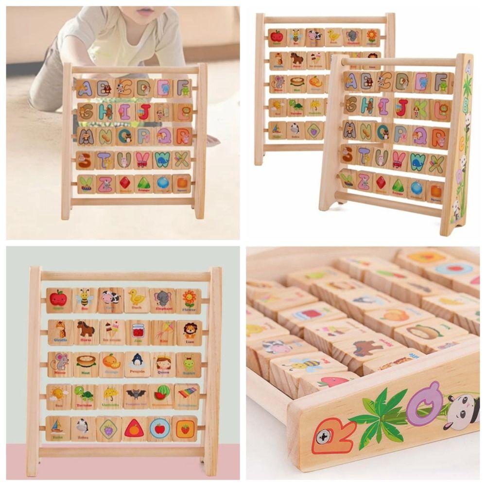 Arithmetic Wooden Letter Board English Alphabet Early Education Board Baby Gift