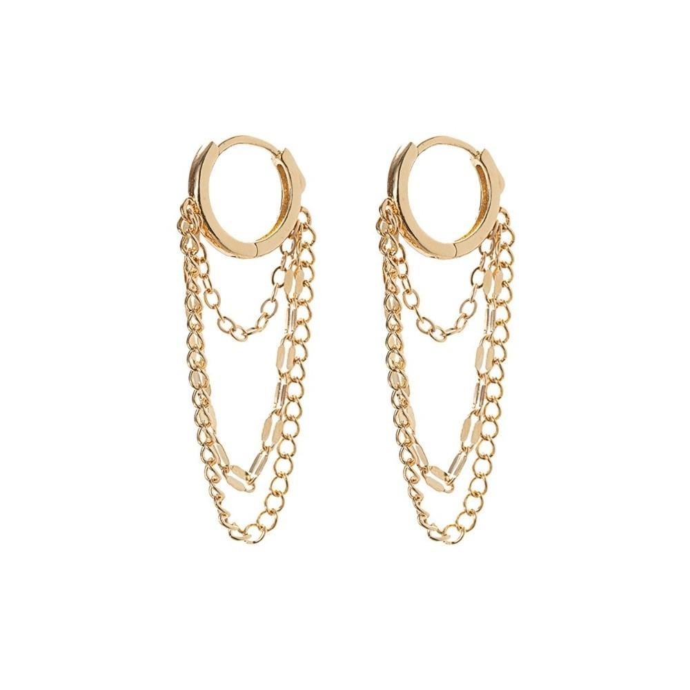 Hypoallergenic Chain Earrings Tassel Dangle Drop Earrings Fashion Hoop Earrings Daily Wear