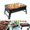 Большой складной портативный черный гриль-барбекю для барбекю на открытом воздухе для пикника на углях для путешествий