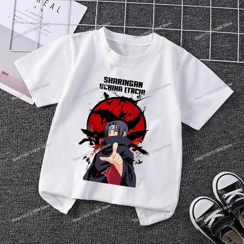 NARUTO Fashion Tshirt for Children Anime Cartoon Printed Shortsleeved Top Boys Girls Summer Sports Tshirts Gifts Kids Clothes