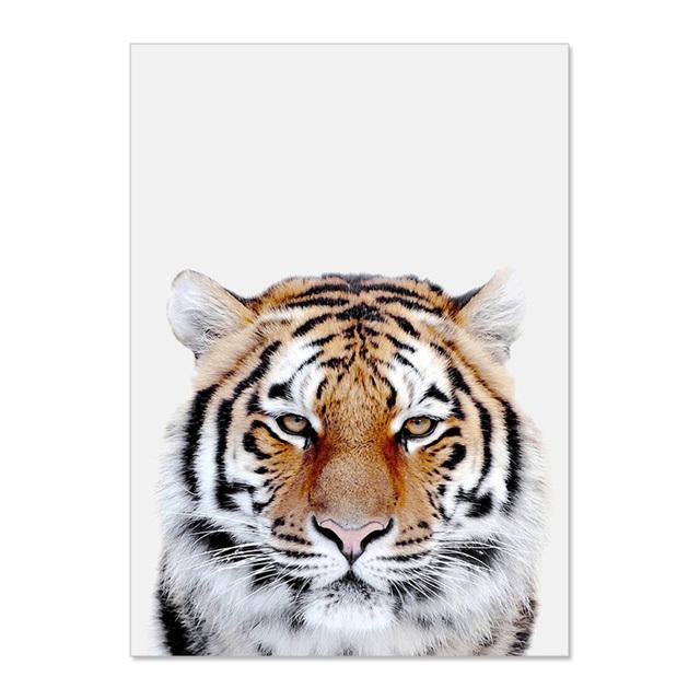 Modern Animal Elephant Giraffe Alpaca Lion Canvas Paiting Wall Art Prints And Posters Wall Pictures For Living Room Home Décor No Frame