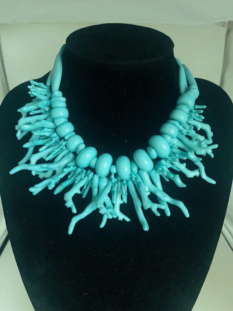 Bohemian Double-Layer Resin Red Coral Necklace for Women