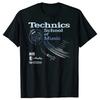 Школа Музыки Technics Проигрыватель Графическая Хлопковая Футболка Мужская Повседневная С Коротким Рукавом Круглый Вырез