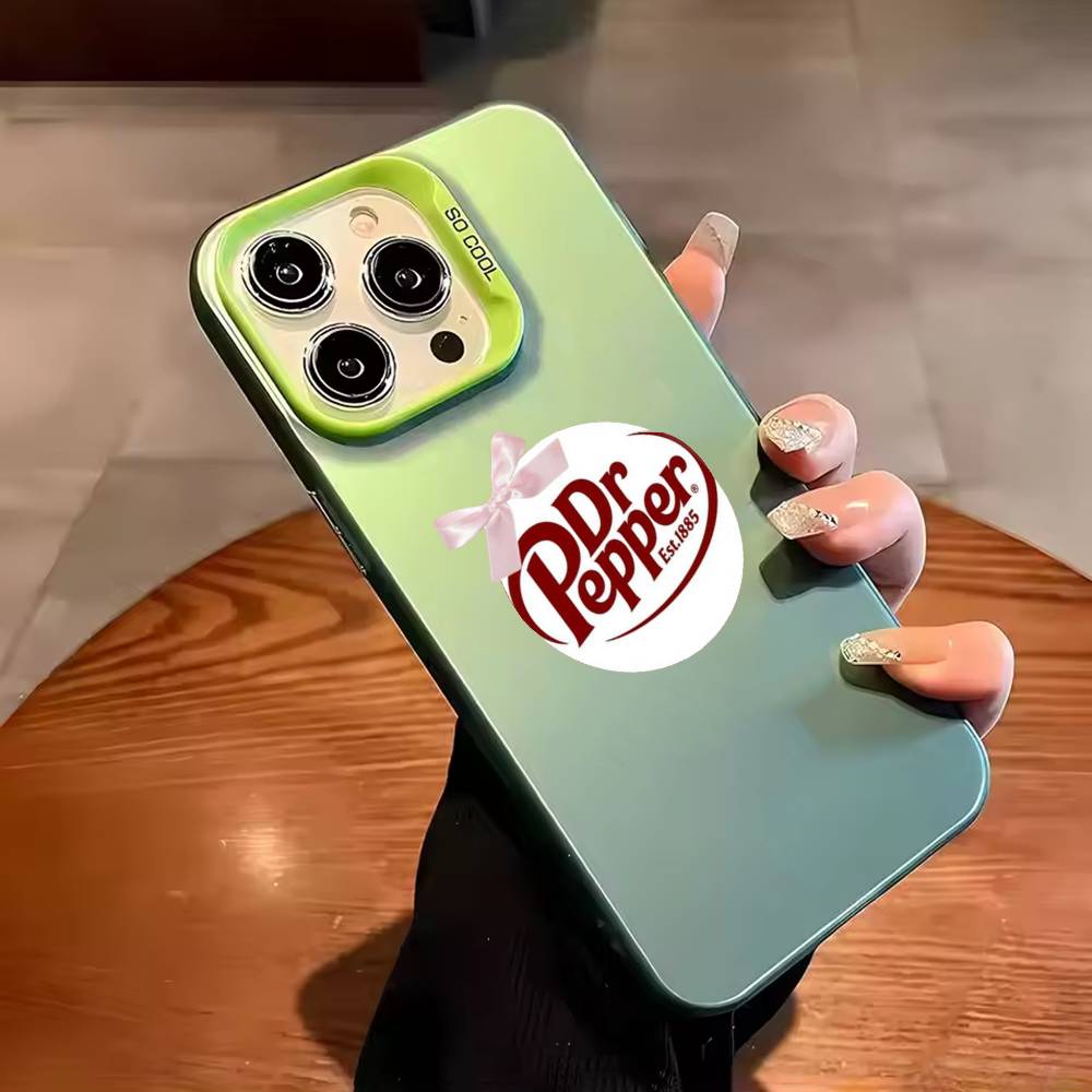 Вишневый напиток Dr Pepper сахар Чехол для телефона для iPhone 17,16,15,14,13,12,11,Pro Max,Plus Конфетный серебряный чехол