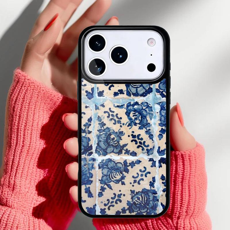 Portuguese Tiles Phone Case for iPhone 17 Air 16e 15 14 13 Pro Max Back Cover for 12 11 Pro Coque