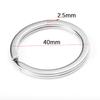 20pcs Stainless Steel Key Rings 20/25/28/30/35mm Round Flat Line Split Rings Keyring for Jewelry Making Keychain DIY Findings
