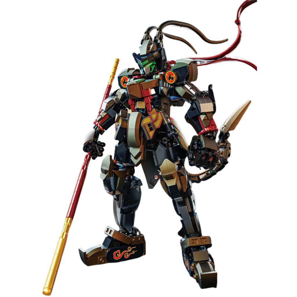 80029 Educational Toy Deformation Mecha Journey To The West Black Wukong Model Assembly Children'S Building Block Toy Gift