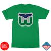 ФУТБОЛКА HARTFORD WHALERS (расформированная команда НХЛ), СТАРОЕ ХОККЕЙНОЕ ЗНАЧЕНИЕ, Футболка для хоккейного фаната, Унисекс