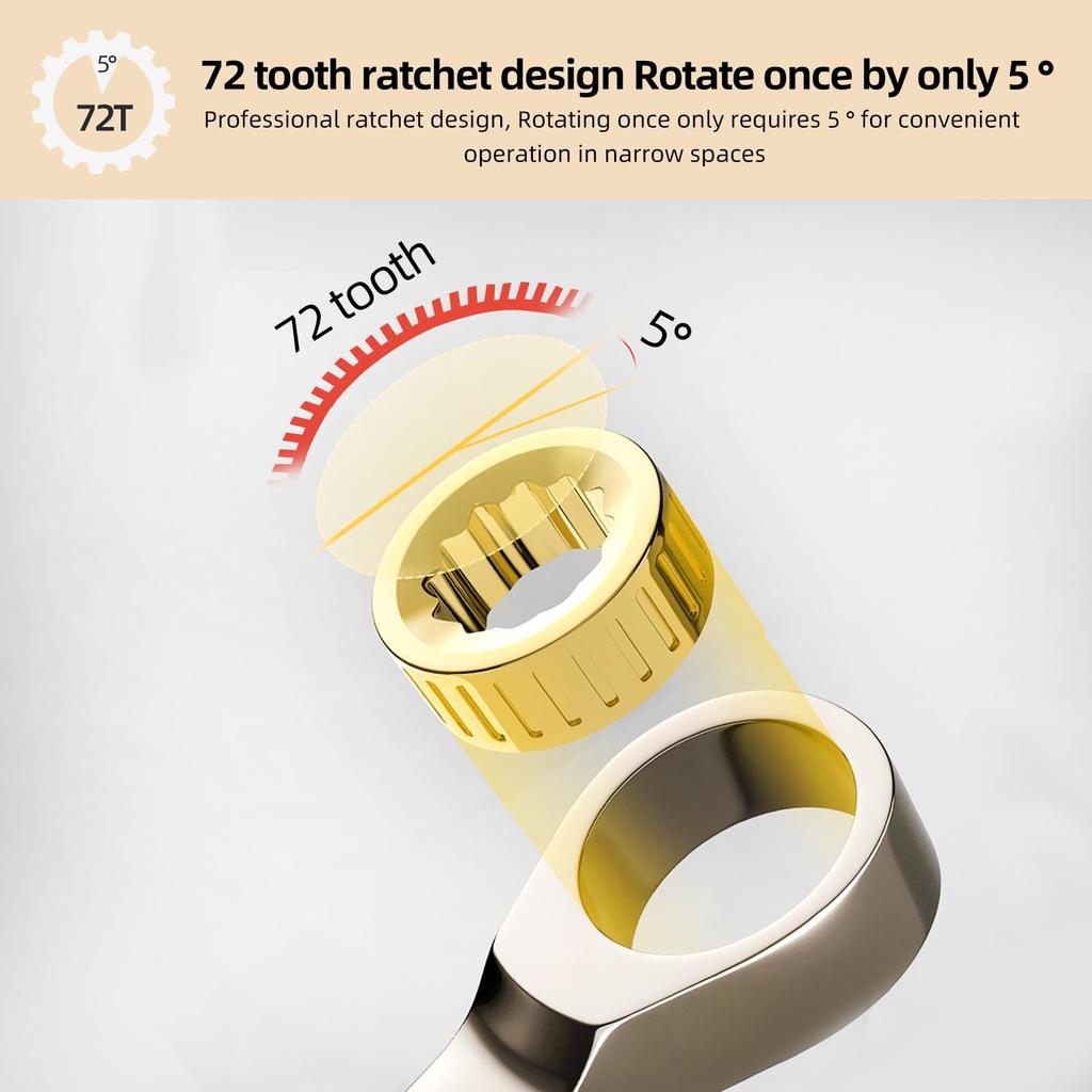 8-компонентный гаечный ключ с храповым механизмом, комбинированный гаечный ключ, инструмент для зубчатого кольца, метрический универсальный ключ Torx, инструмент для ремонта