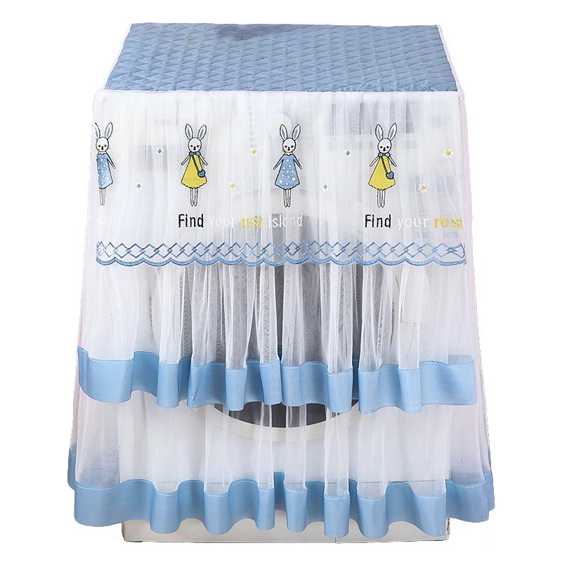 1шт стиральная машина чехол вышивка защита полотенце товары для дома барабанного типа стиральная машина дышащий полиэстер кружево