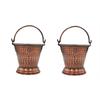 Steel Copper Hammered Design Antique Dark Tone Bucket, Serveware & Tableware for Home, Hotel & Restaurants, Volume-300 ML, Set of 2