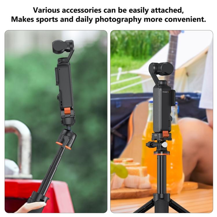 Для DJI Osmo Pocket 3 PULUZ Зарядная база Type-C Адаптер крепления с быстрой фиксацией (черный)