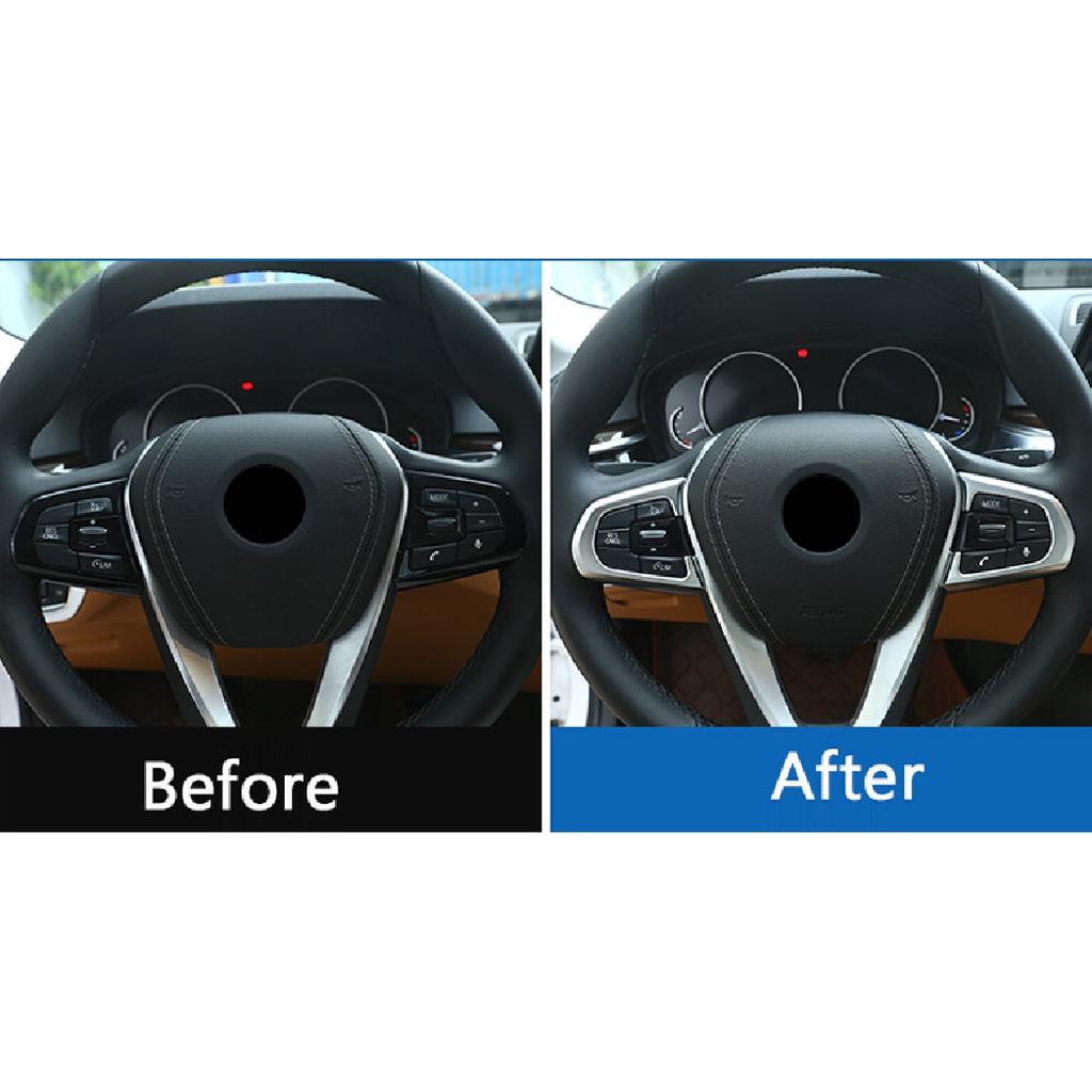 Автомобильный Стайлинг, внутренняя отделка рамки кнопки рулевого колеса, подходит для BMW 5 серии G30 2018-X4 G02 2018 Auto