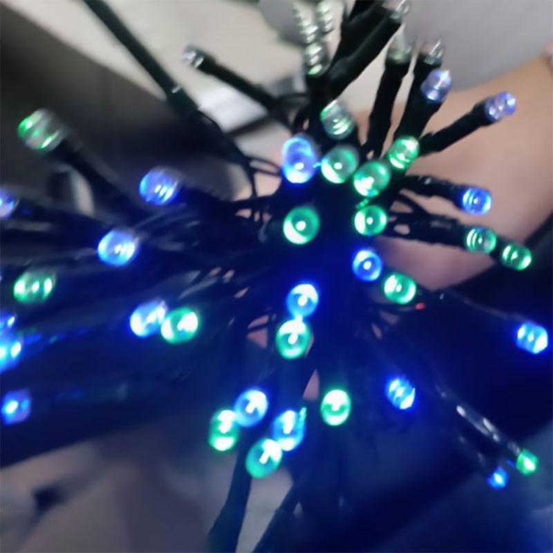 2 комплекта гирлянд на солнечных батареях из 100 светодиодов, водонепроницаемые, энергоэффективные и простые в установке, для украшения сада на рождественскую елку