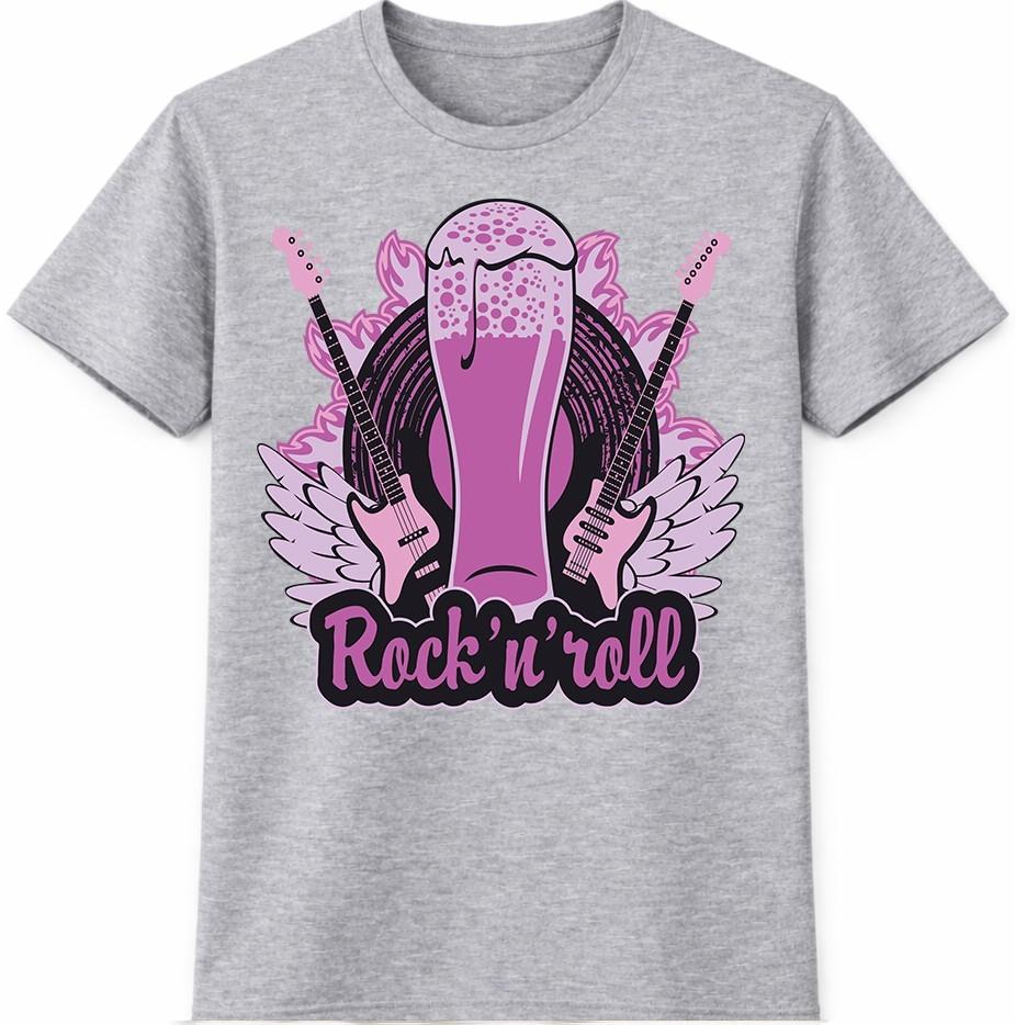 Rock N Roll T-Shirt Beer and Guitars Graphic Music Lover Tee
