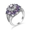 Новое модное кольцо, ювелирные изделия из серебра 925 пробы с фиолетовым цирконом, драгоценный камень, аксессуары для рук, кольца на палец для женщин, подарок на свадьбу, вечеринку