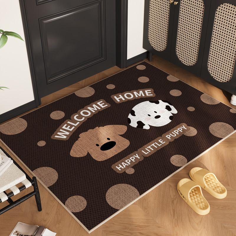 Door Floor Mat Entry Door Mat Household Door Entry Cat Advanced Sense Crystal Velvet Foot Mat Door DirtResistant LeaveIn Floor Mat
