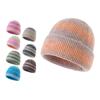 Gradient Color Knitted Beanie Hat Windproof Pullover Hat Trendy Warm Winter Cap  Autumn Winter