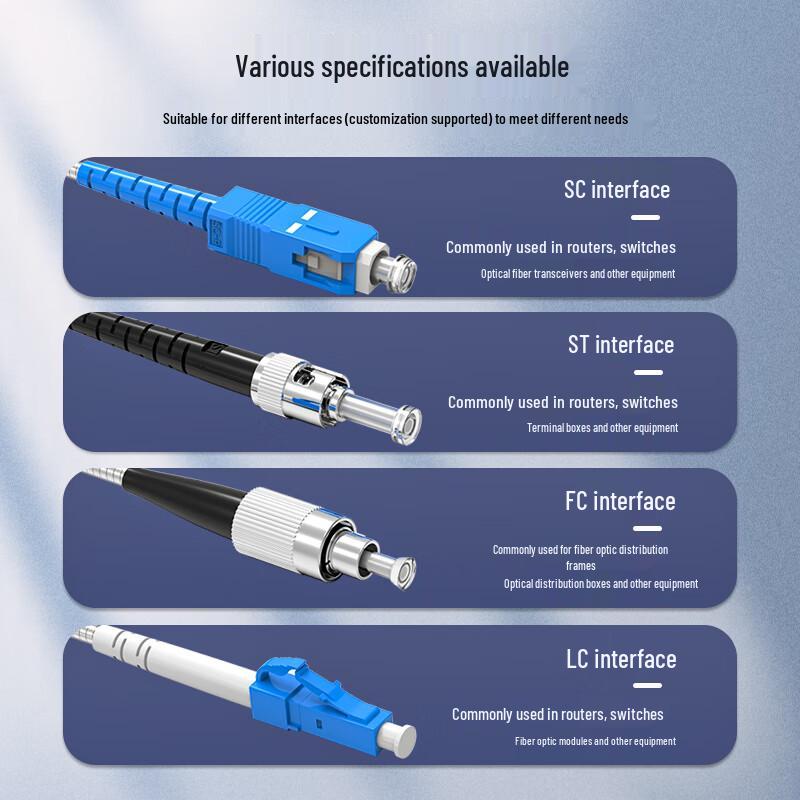 Telecom-grade Armored Single-mode Dual-core Field Fiber Optic Patch Cord
