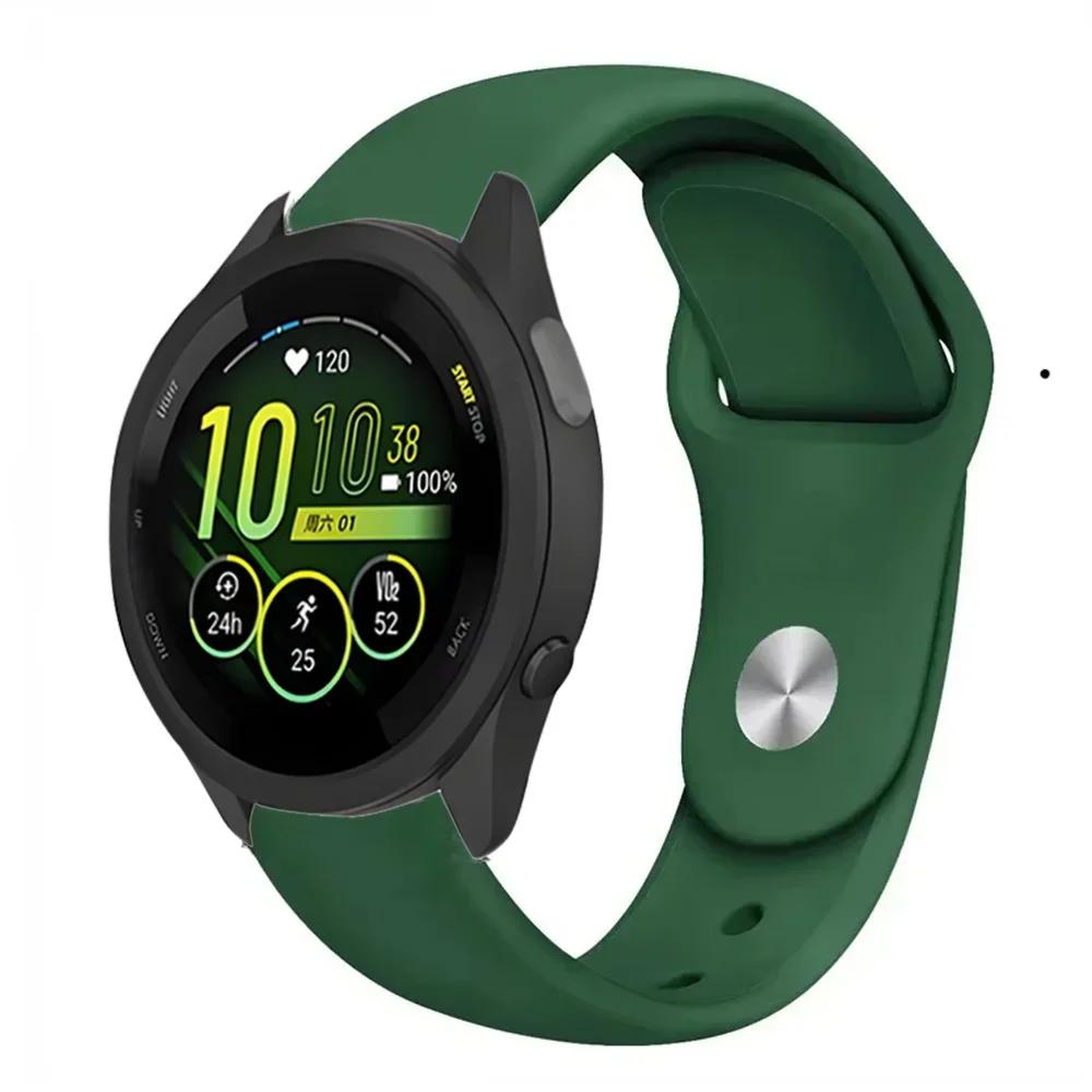 Высококачественный силиконовый ремешок 18/20/22 мм для Garmin Forerunner 55 165 645 965 255/265/245 Music, ремешок для Garmin Venu 3S