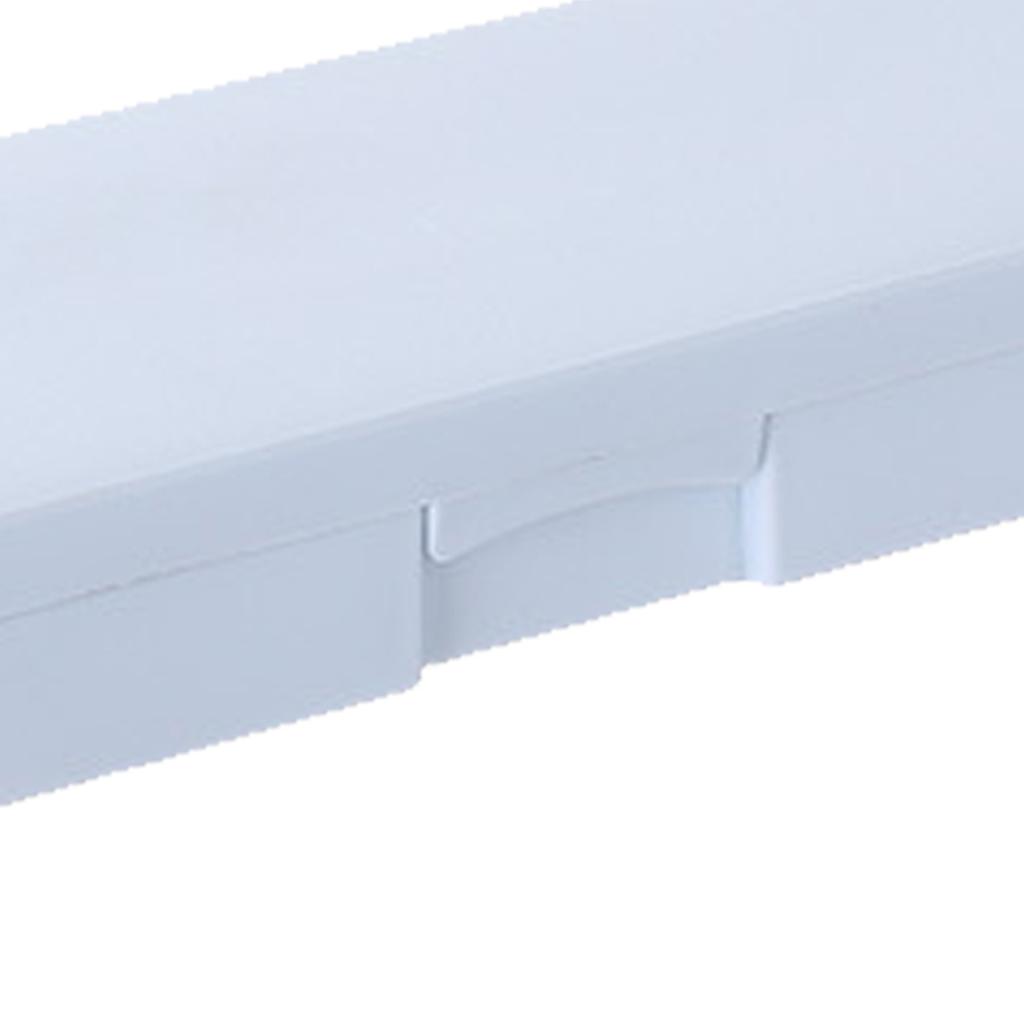 Пластиковый пенал на кнопке Легкий Портативный Простой дизайн Пенал для студентов Канцелярские товары Светло-голубой