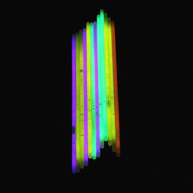 BATON LUMINEUX,Coloré--Bâtons lumineux fluorescents pour événements, 100 pièces, fournitures de Festival, pour fête, colliers, Brace