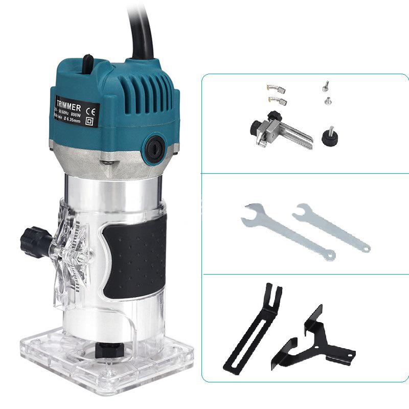 800W Woodworking Electric Trimmer Wood Milling Engraving Slotting Trimming Machine Carving Machine Routers for Woodworking