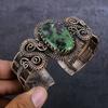 Ruby Zosite Gemstone Handmade Copper Wire Wrap Cuff Bangle Adjustable U5i28