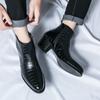 Осень/Зима Высококачественные Модные Мужские Заостренные Ботинки Ретро Новые Высокие Каблуки Мужские Повседневные Ботинки Из Натуральной Кожи Боковая Молния Мужская Обувь