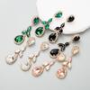 Women's Earrings Simple Multi Layer Alloy Studded Crystal Water Drop Earrings