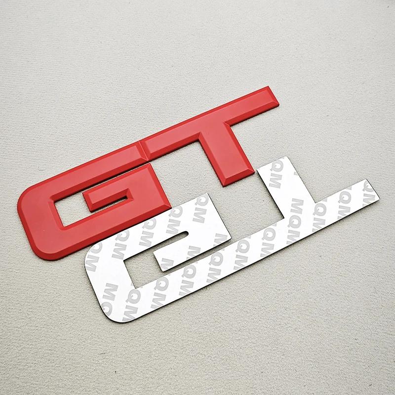 gjbmq10 3D Metal Logo GT Car Rear Boot Trunk Emblem Fender Side Front Grille Badge Sticker Decals For Mustang GT Accessories