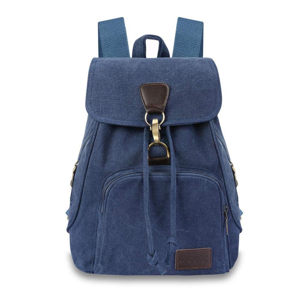 Vintage Canvas Bag Cool Trendy Casual Backpack Women'S Ultra-Light Outdoor Travel Backpack College Student Schoolbag