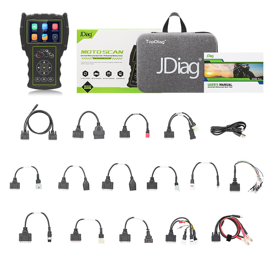 JDiag M100 PRO Мотоциклетный сканер Ручной диагностический инструмент для мотоциклов Помогает диагностировать неисправности и ускорить ремонт