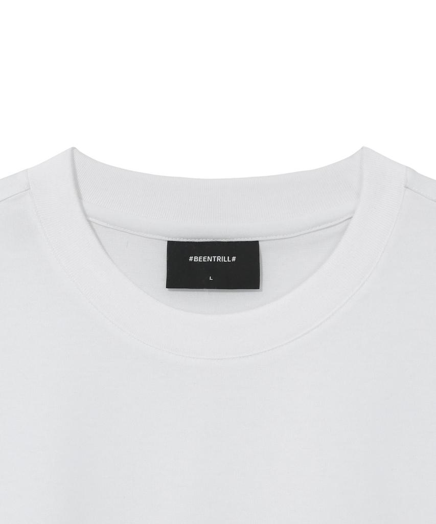 BEENTRILL Футболка с настоящим скриптовым принтом (белый)